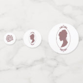 Lesbische bruiden Regency Roze Rozen Confetti (Voorkanten)