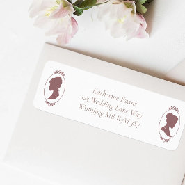 Lesbische bruiden Regency Roze Rozen Etiket