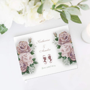 Lesbische bruiden Regency Roze Rozen Gastenboek