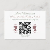 Lesbische bruiden Regency Roze Rozen Informatiekaartje (Achterkant)