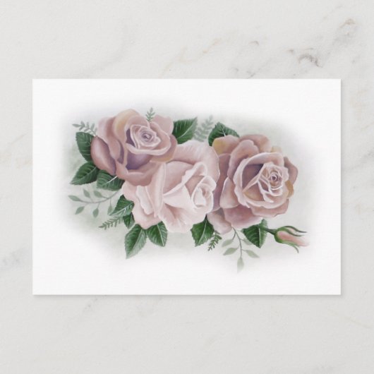 Lesbische bruiden Regency Roze Rozen Informatiekaartje (Achterkant)