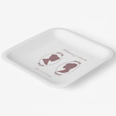 Lesbische bruiden Regency Roze Rozen Papieren Bordje (Gebogen)