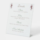 Lesbische bruiden Regency Roze Rozen Reclamebord Met Voetstuk (Voorkant)