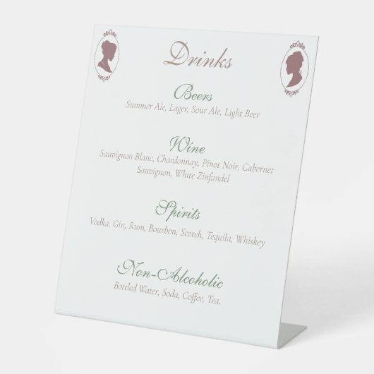 Lesbische bruiden Regency Roze Rozen Reclamebord Met Voetstuk (Voorkant)