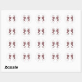 Lesbische bruiden Regency Roze Rozen Ronde Sticker (Vel)