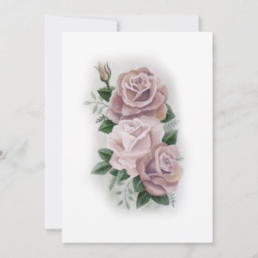 Lesbische bruiden Regency Roze Rozen Save The Date (Achterkant)