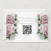 Lesbische bruiden Regency Roze Rozen Save The Date (Achterkant)