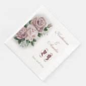 Lesbische bruiden Regency Roze Rozen Servet (Hoek)