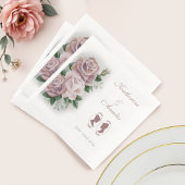 Lesbische bruiden Regency Roze Rozen Servet