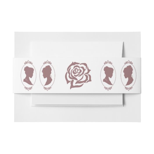 Lesbische bruiden Regency Roze Rozen Uitnodigingen Wikkel (Voorkant Voorbeeld)