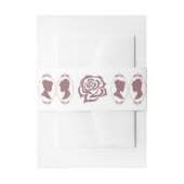 Lesbische bruiden Regency Roze Rozen Uitnodigingen Wikkel (Voorkant Voorbeeld)