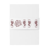 Lesbische bruiden Regency Roze Rozen Uitnodigingen Wikkel (Achterkant Voorbeeld)