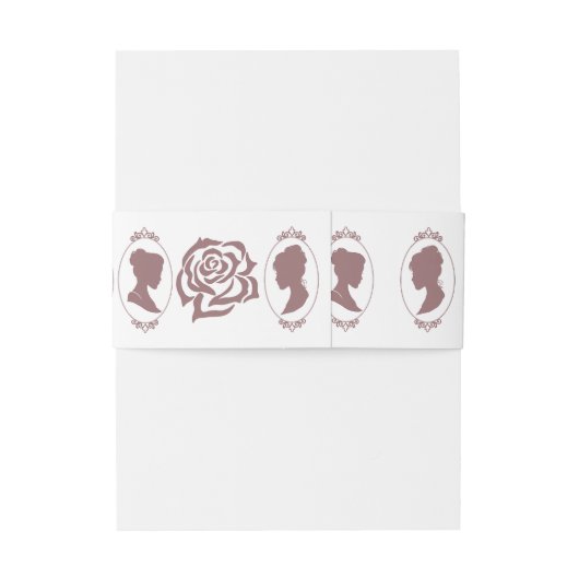 Lesbische bruiden Regency Roze Rozen Uitnodigingen Wikkel (Achterkant Voorbeeld)