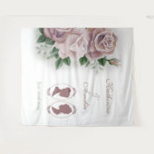 Lesbische bruiden Regency Roze Rozen Wandkleed (Voorkant (horizontaal))