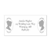 Lesbische bruiden Regency Roze Rozen Zelfinktende Stempel (Design)