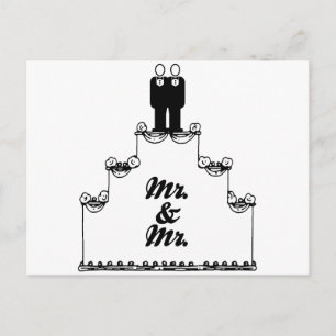 LESBISCHE BRUIDSTAART MR EN MR - - - .PNG BRIEFKAART