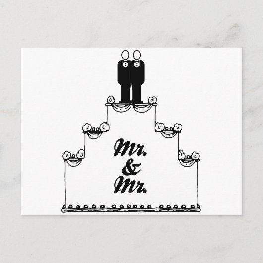 LESBISCHE BRUIDSTAART MR EN MR - - - .PNG BRIEFKAART (Voorkant)