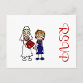 Lesbische bruiloft één bruid uitnodiging briefkaart (Voorkant)