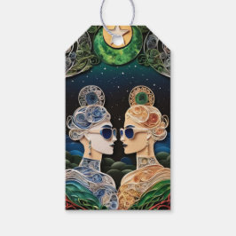 Lesbische bruiloft gunst cadeaulabel