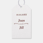 Lesbische bruiloft gunst cadeaulabel (Achterkant)