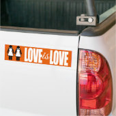 LESBISCHE BRUILOFT LIEFDE IS LIEFDE - PNG.NL BUMPERSTICKER (Op Truck)