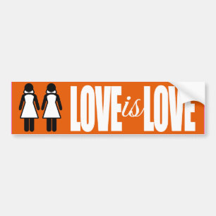LESBISCHE BRUILOFT LIEFDE IS LIEFDE - PNG.NL BUMPERSTICKER