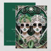 Lesbische bruiloft uitnodiging (Voorkant / Achterkant)