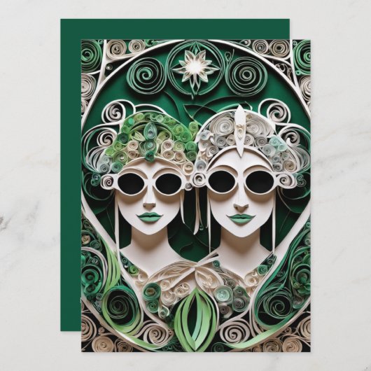 Lesbische bruiloft uitnodiging (Voorkant / Achterkant)