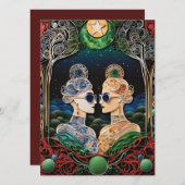 Lesbische bruiloft uitnodiging (Voorkant / Achterkant)