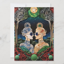 Lesbische bruiloft uitnodiging