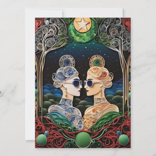 Lesbische bruiloft uitnodiging (Voorkant)