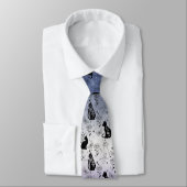 Lesbische Butch Pride Black Cat - Mystieke Heks Stropdas (Gebonden)