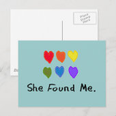 Lesbische cadeautjes "Ze vond me." Briefkaart (Voorkant / Achterkant)