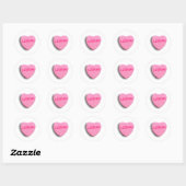 Lesbische Candy Heart Ronde Sticker (Vel)