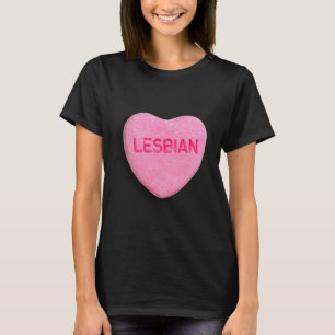 Lesbische Candy Heart T-shirt