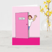 Lesbische coming out gefeliciteerd kaart (Gele Bloem)