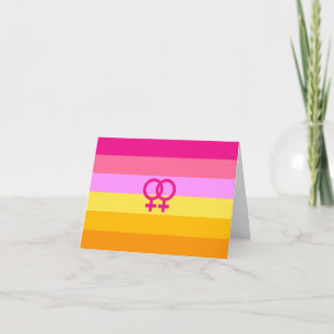 Lesbische Dawn Pride WLW Bedankkaart