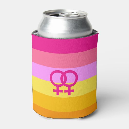 Lesbische Dawn Pride WLW Blikjeskoeler (Blikje Voorkant)