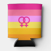 Lesbische Dawn Pride WLW Blikjeskoeler (Voorkant)
