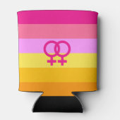 Lesbische Dawn Pride WLW Blikjeskoeler (Achterkant)