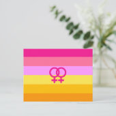 Lesbische Dawn Pride WLW Briefkaart (Staand voorkant)