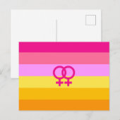 Lesbische Dawn Pride WLW Briefkaart (Voorkant / Achterkant)