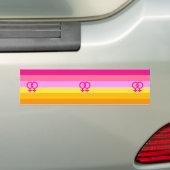 Lesbische Dawn Pride WLW Bumpersticker (Op auto)