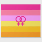 Lesbische Dawn Pride WLW Cadeaupapier (Vlak)
