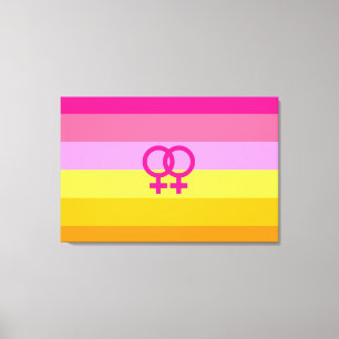 Lesbische Dawn Pride WLW Canvas Afdruk