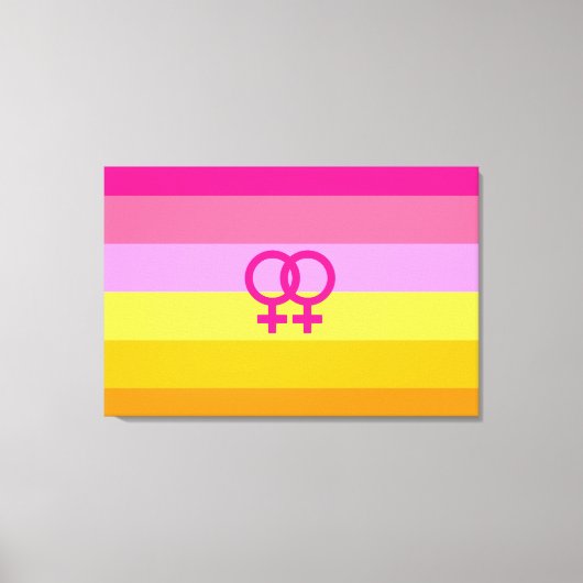Lesbische Dawn Pride WLW Canvas Afdruk (Voorkant)