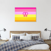 Lesbische Dawn Pride WLW Canvas Afdruk (Insitu (Slaapkamer))