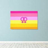 Lesbische Dawn Pride WLW Canvas Afdruk (Insitu (Houten vloer))