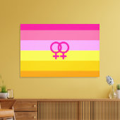 Lesbische Dawn Pride WLW Canvas Afdruk (Insitu (Woonkamer))