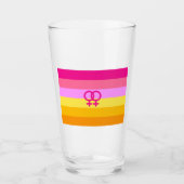 Lesbische Dawn Pride WLW Glas (Voorkant)